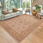 handmade Traditional Kafkaz Beige Lt. Gold Hand Knotted RECTANGLE 100% WOOL area rug 9 x 12